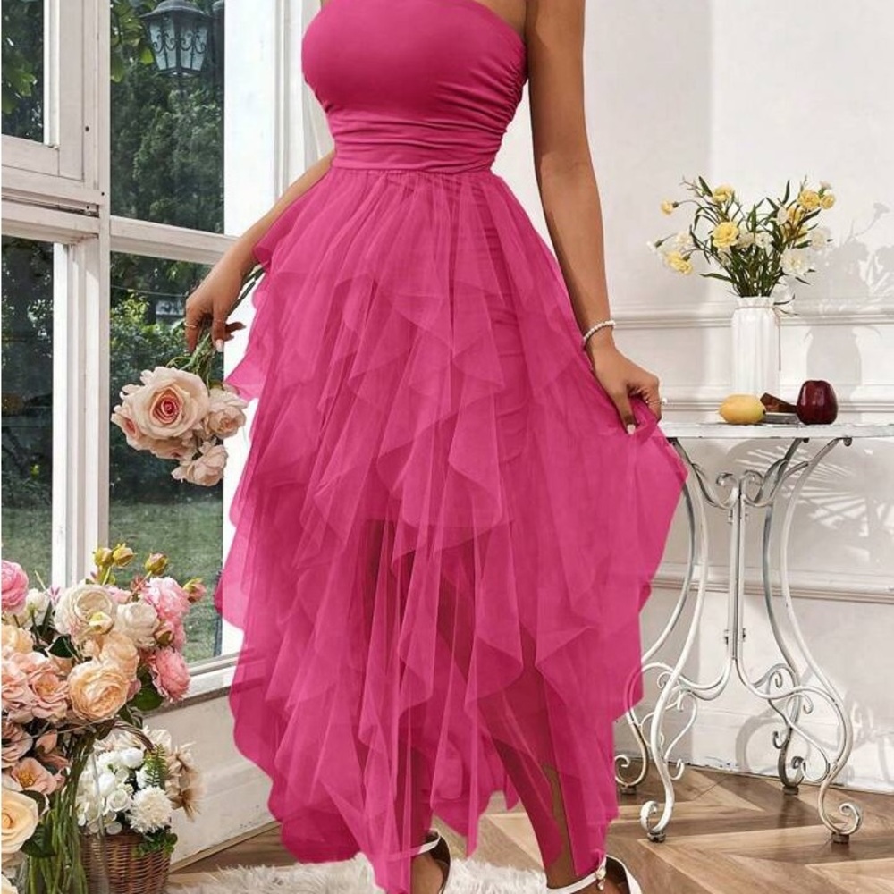 Elegant Pink SHEIN  Tulle Dress - Picture 4 of 4